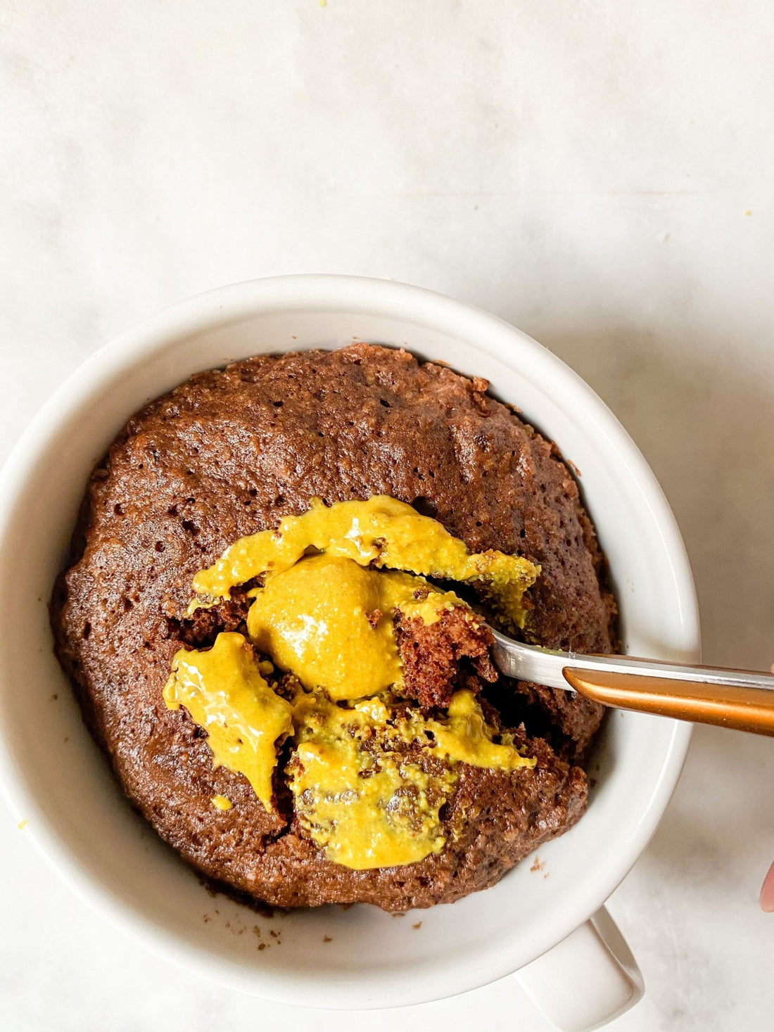 Golden brownie mug cake sans sucre vegan sans gluten Holy Blends