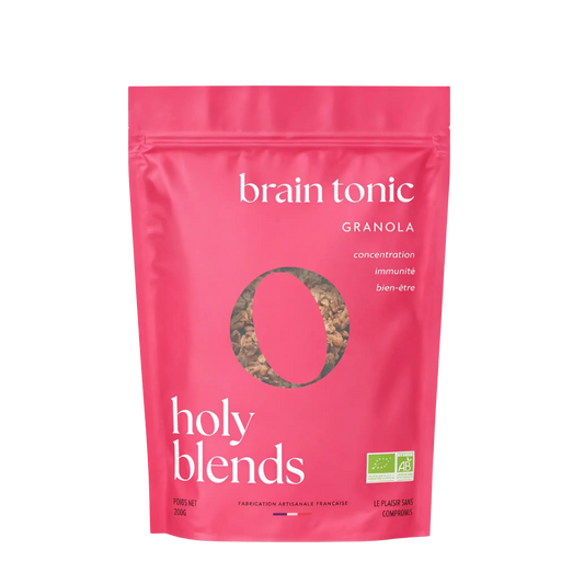 Granola brain tonic Holy Blends énergie durable et digestion légère pour petit-déjeuner équilibré