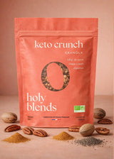 Granola keto crunch Holy Blends sans sucre raffiné pour petit-déjeuner rassasiant