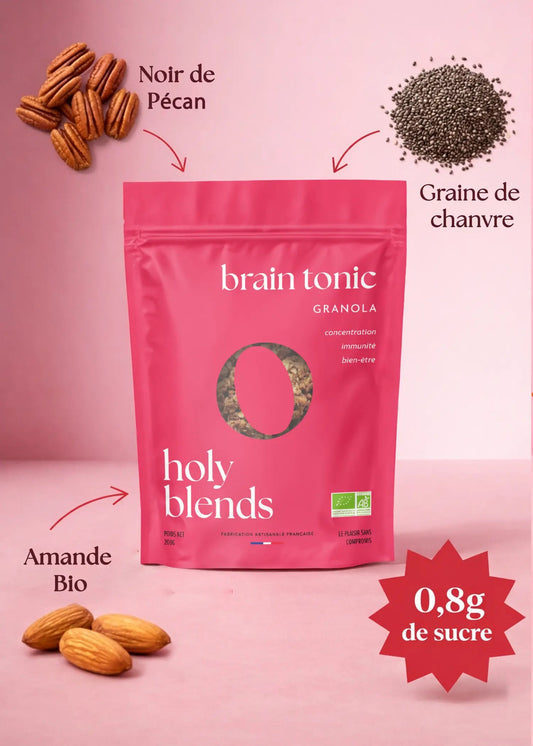 Ingrédients granola brain tonic Holy Blends composition naturelle