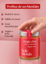Bienfaits pâte à tartiner magic chai Holy Blends aux notes épicées et gourmandes